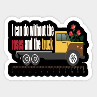 Roses and The Truck Sticker